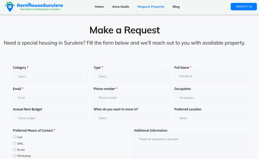 RentHouseSuruerele page