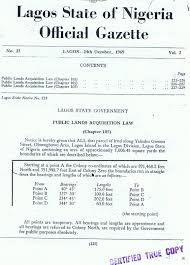 Excision and Gazette (Excision Title) document